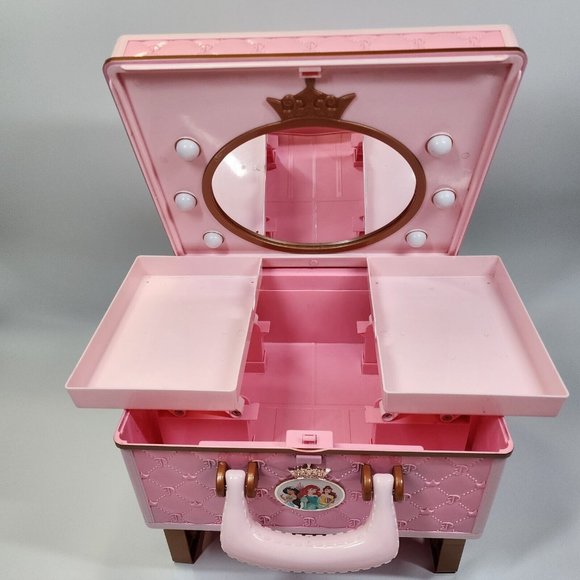 Disney Princess Style Collection Travel Light-Up Vanity Limited Makeup Case Pink - Picture 7 of 12